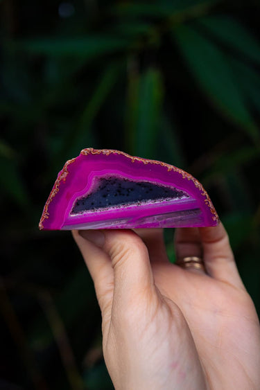 Pink Agate Cave with Druzy
